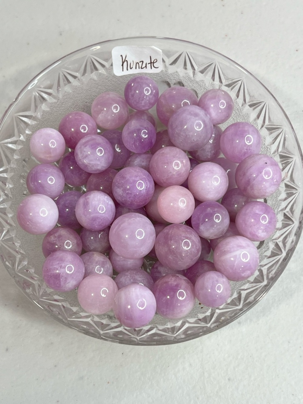 Kunzite Polished Sphere Beads - Lavender Pink